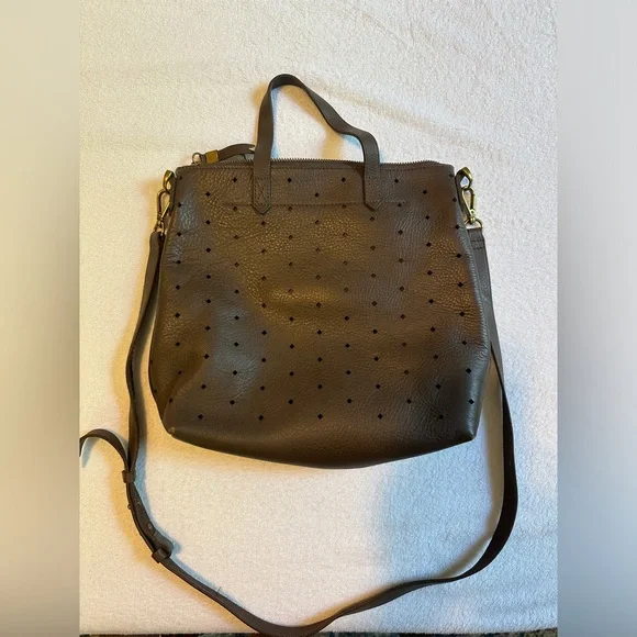 Madewell Bags | Brown Perforated Leather Medium Transport Bag | Great Condition - Picture 3 of 7